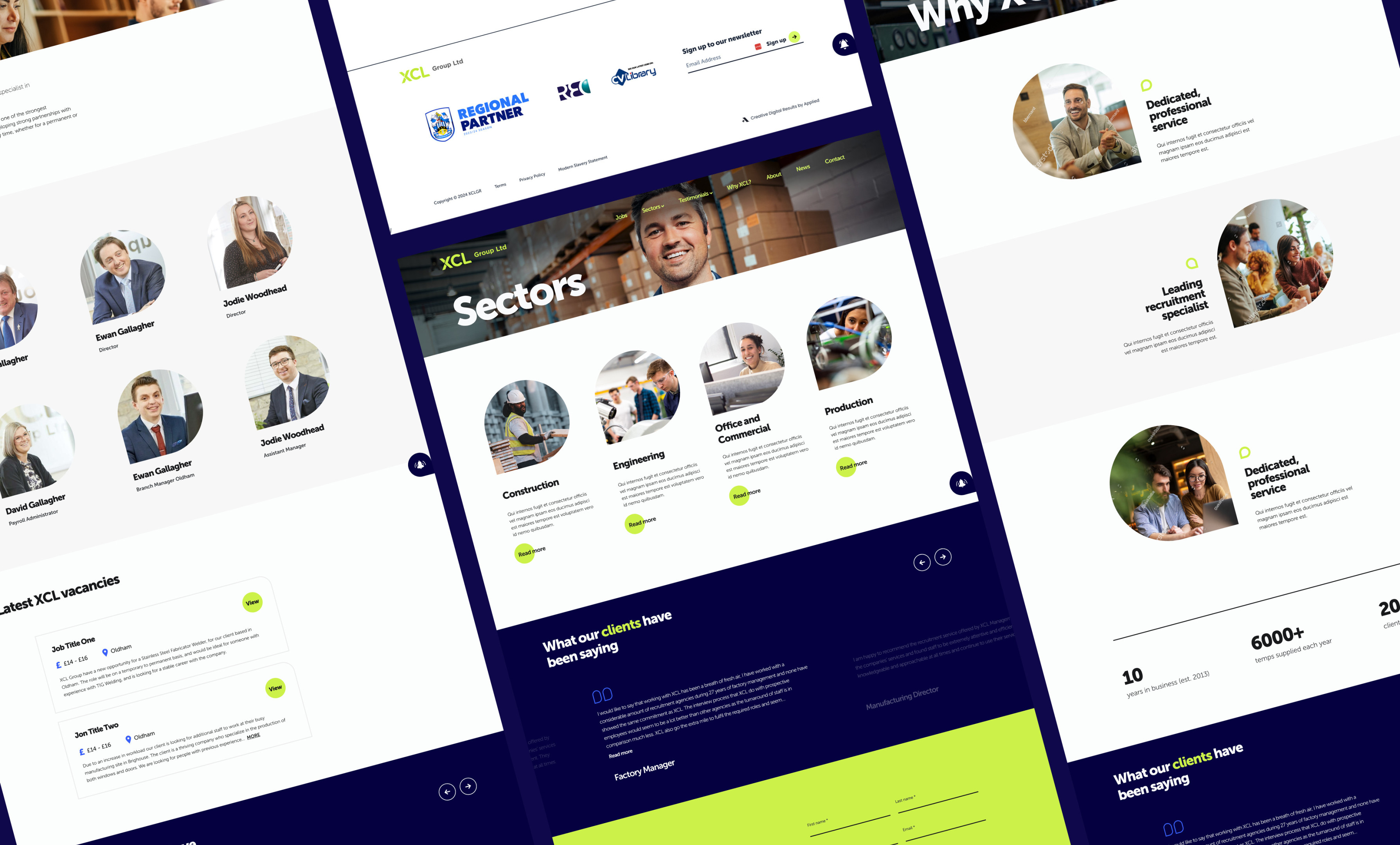 XCL Group Ltd Website screenshots