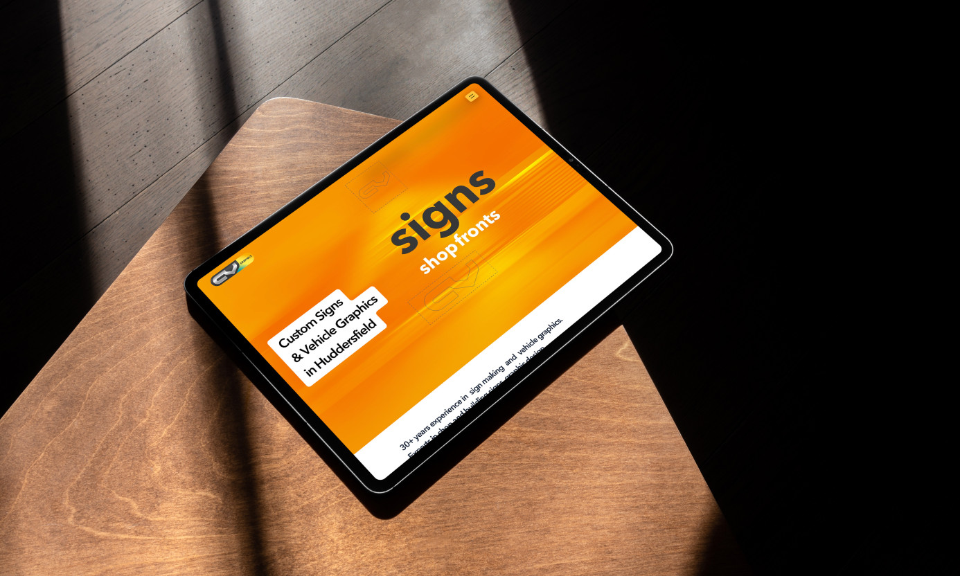 CV Graphics Website on iPad