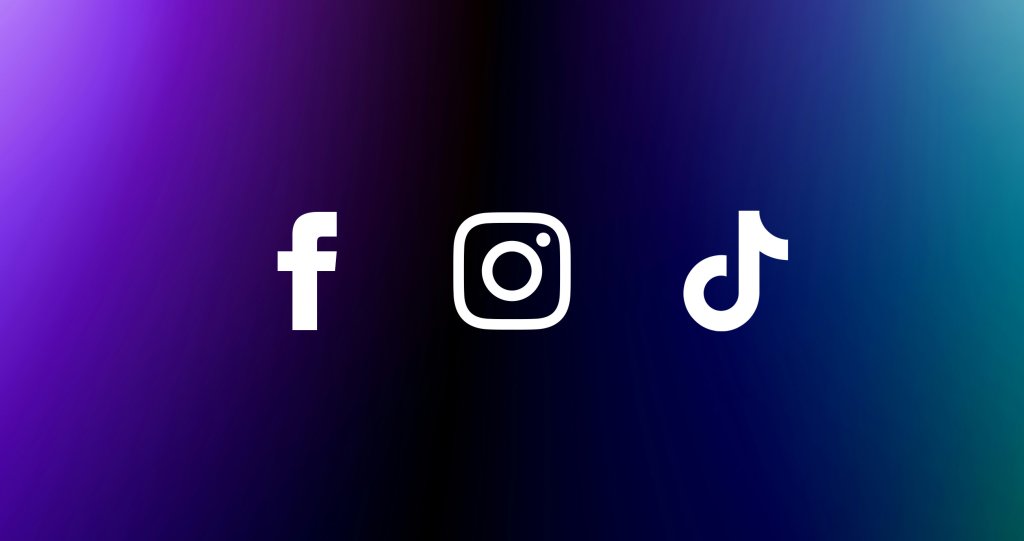 Social media icons.